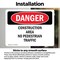 Signmission Construction Area No Pedestrian Traffic Danger Sign, Vinyl Decal, 10in W x 7in L, 2PK OS-2PACK-DS-D-710-L-1982 - alternate 2